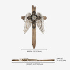 BC Home Decor Angel Wings Wall Cross -  Rustic Decor Style