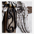 BC Home Decor Angel Wings Wall Cross -  Rustic Decor Style