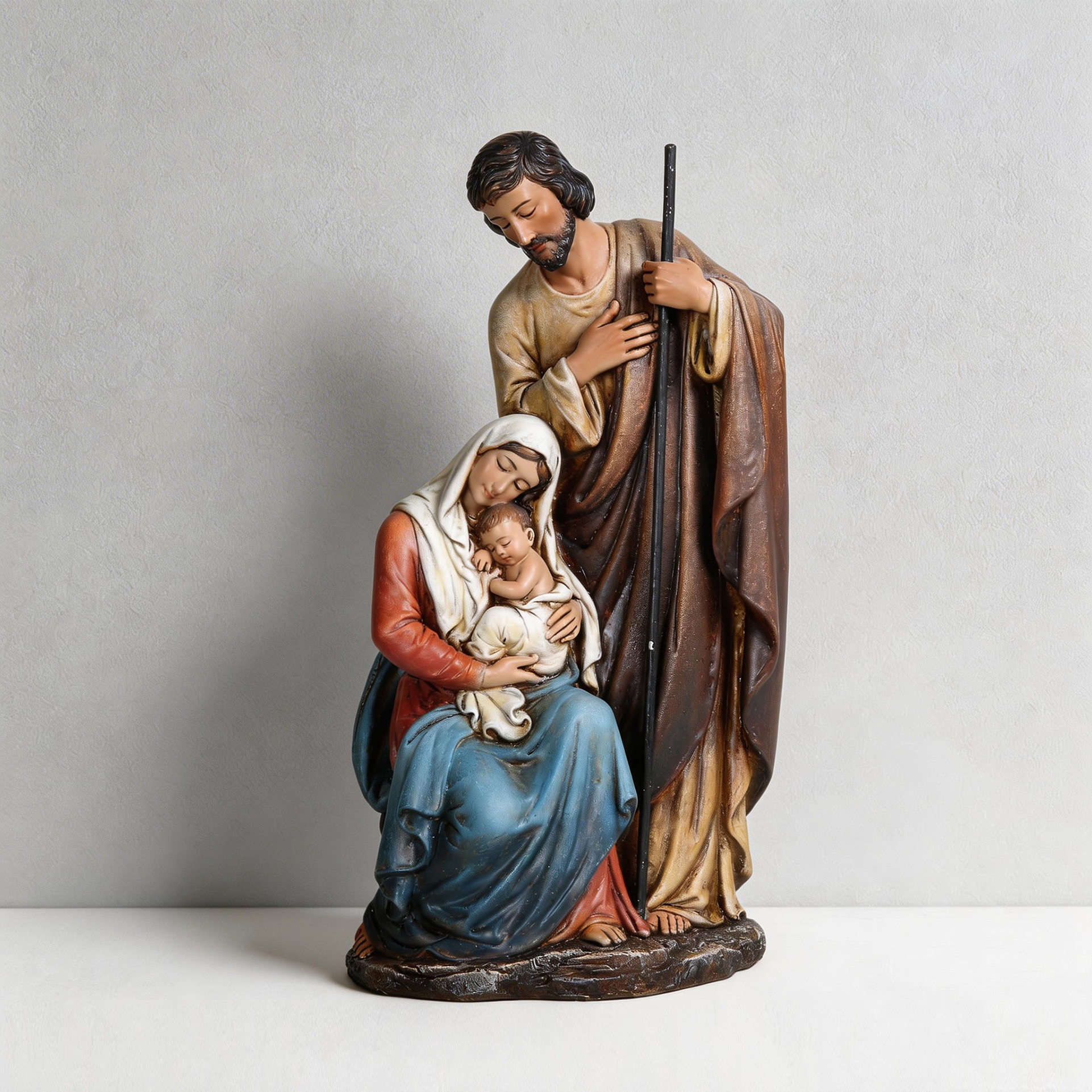 BC Catholic Holy Family Statue-Nativity Scene Sculpture