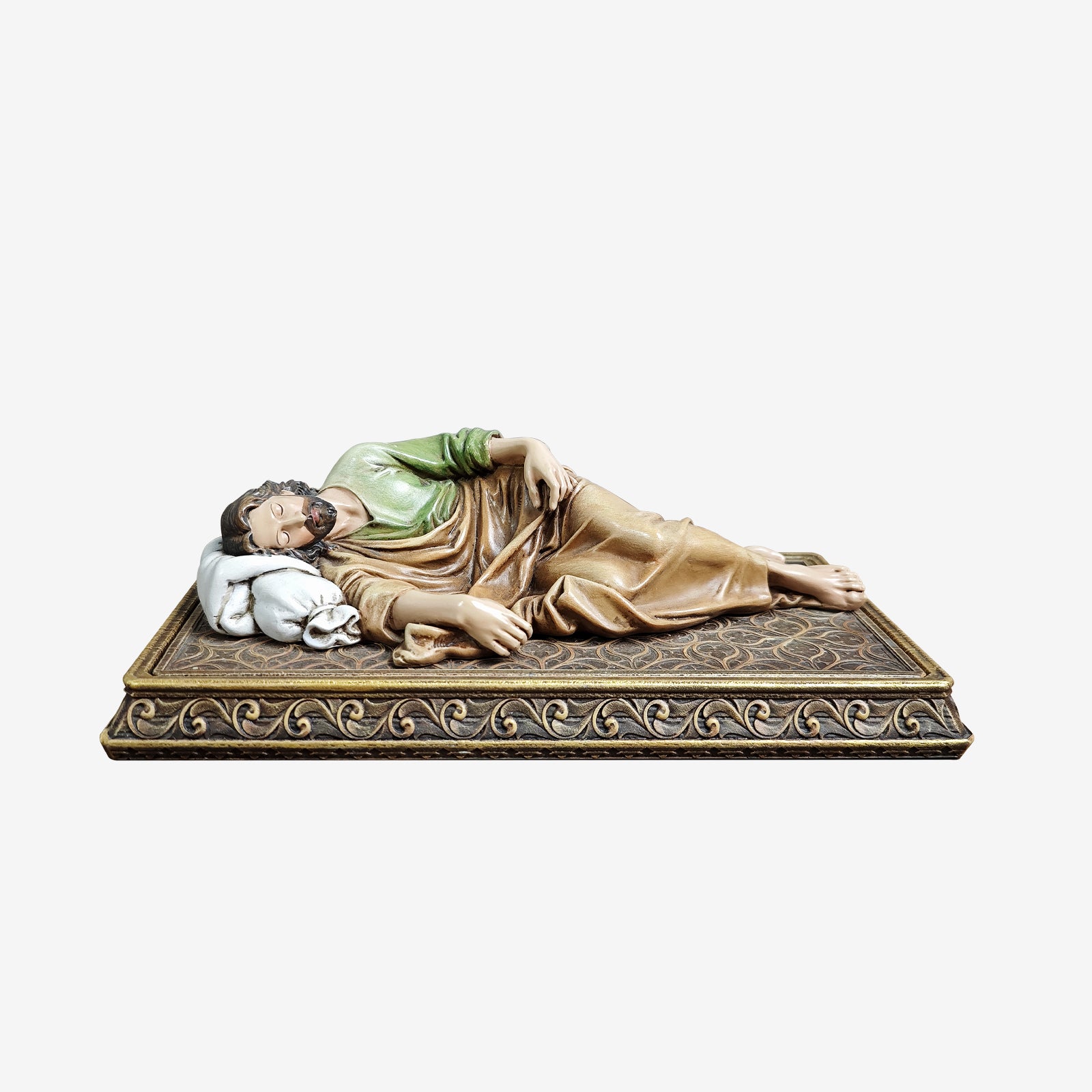 BC Catholic Sleeping St.Joseph Statue-with Case Base