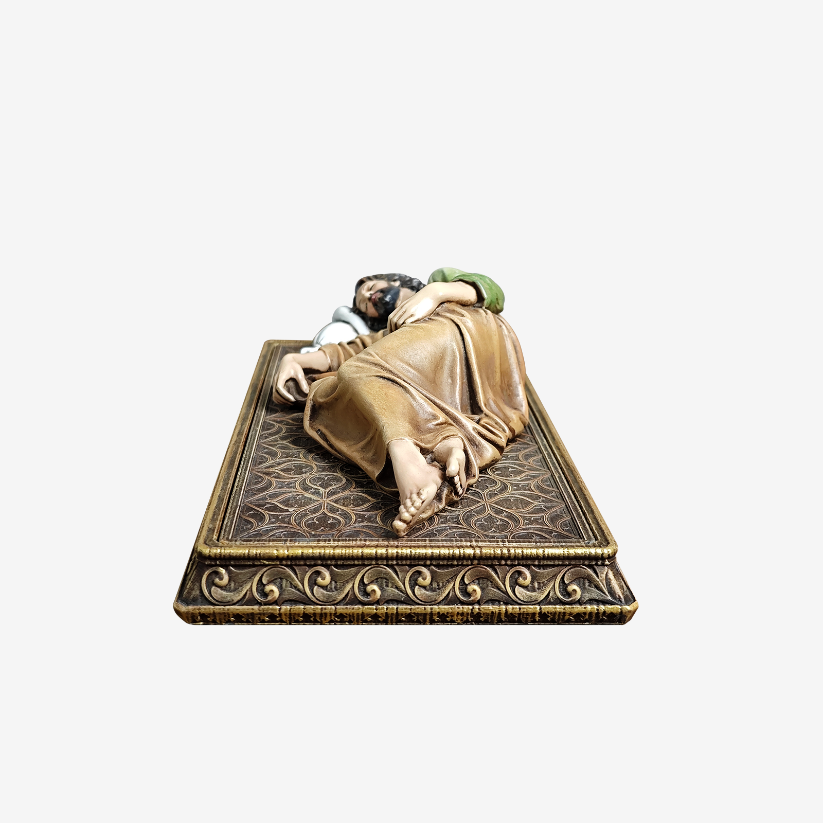BC Catholic Sleeping St.Joseph Statue-with Case Base
