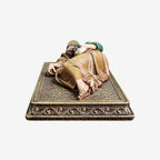 BC Catholic Sleeping St.Joseph Statue-with Case Base&Metal Halo