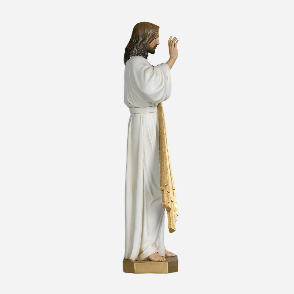 BC Catholic White & Gold Divine Mercy Statue-Renaissance