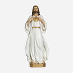 BC Catholic White & Gold Sacred Heart of Jesus Statue-Inspirational decor