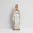 BC Catholic White & Gold Immaculate Heart of Mary Statue-Renaissance