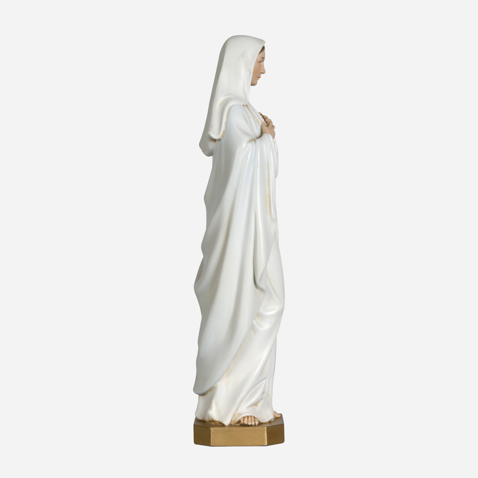 BC Catholic White & Gold Immaculate Heart of Mary Statue-Renaissance