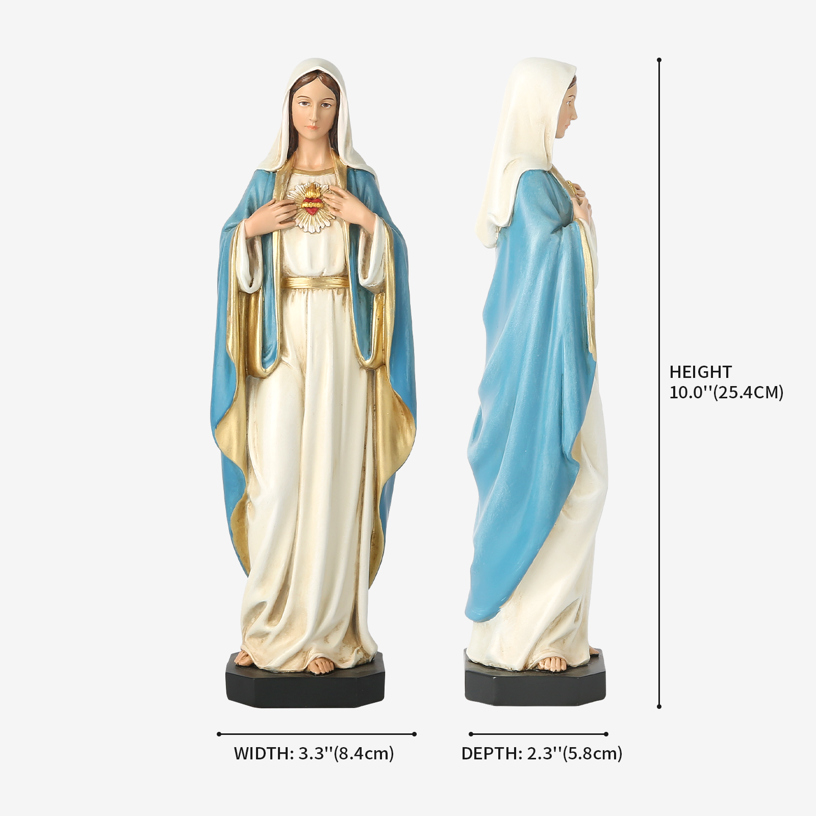 BC Catholic Immaculate Heart of Mary Statue-Renaissance