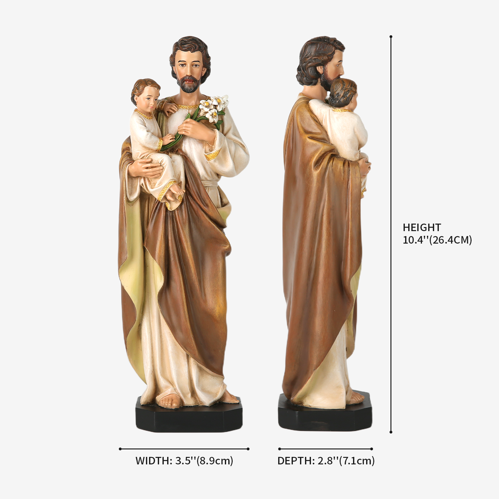 BC Catholic St. Joseph Statue with Child Jesus-Inspirational decor