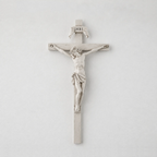 BC Catholic Grey White Wall Crucifix-Inspirational decor