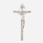 BC Catholic Grey White Wall Crucifix-Inspirational decor