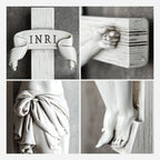 BC Catholic Grey White Wall Crucifix-Inspirational decor
