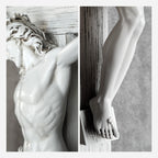 BC Catholic Grey White Wall Crucifix-Inspirational decor