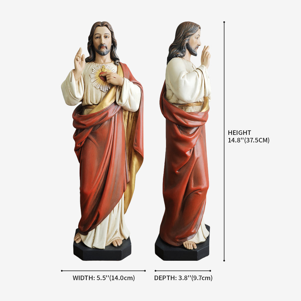 BC Catholic Sacred Heart of Jesus Statue-Renaissance