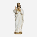 BC Catholic White & Gold Sacred Heart of Jesus Statue-Renaissance