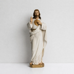 BC Catholic White & Gold Sacred Heart of Jesus Statue-Renaissance