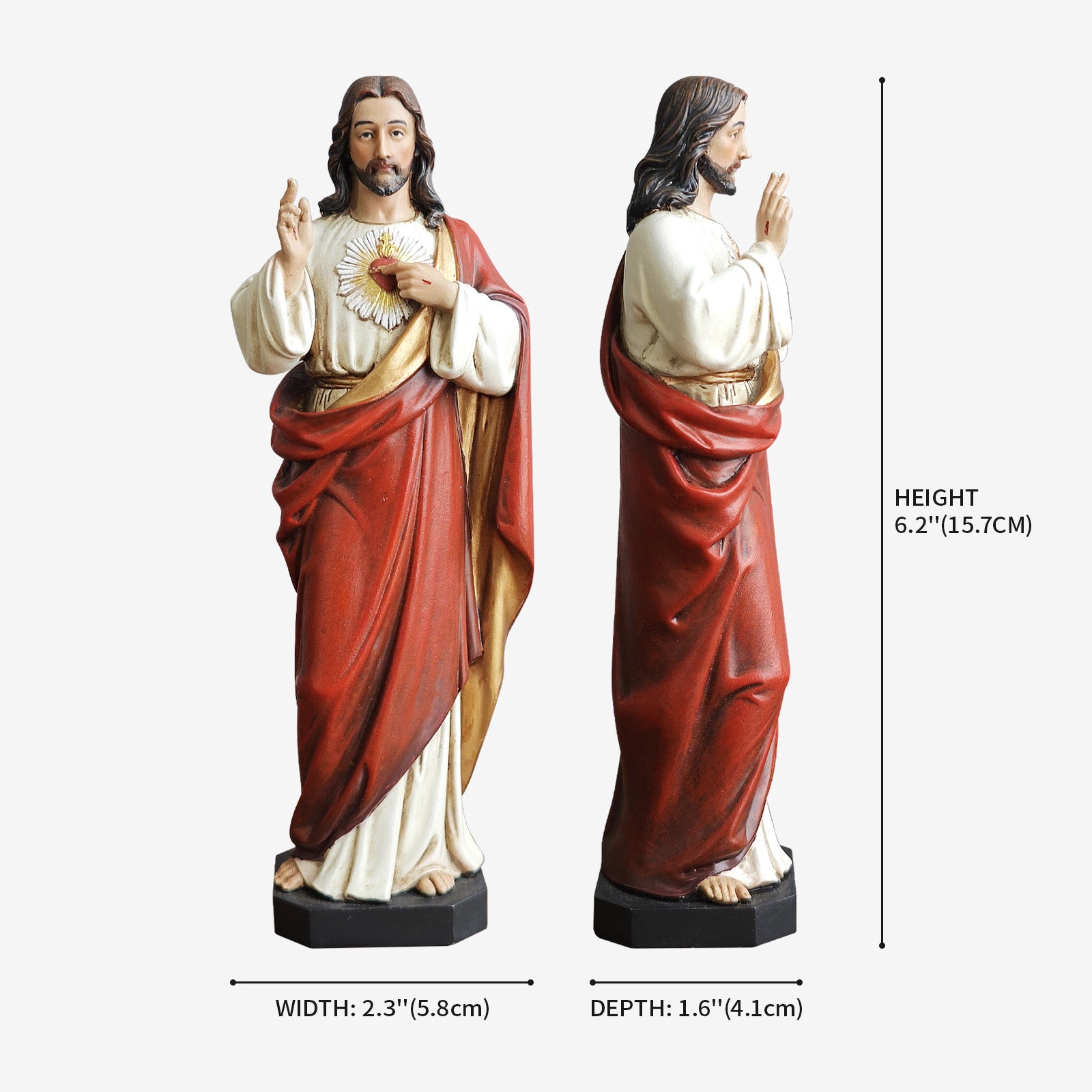 BC Catholic Sacred Heart of Jesus Statue-Renaissance