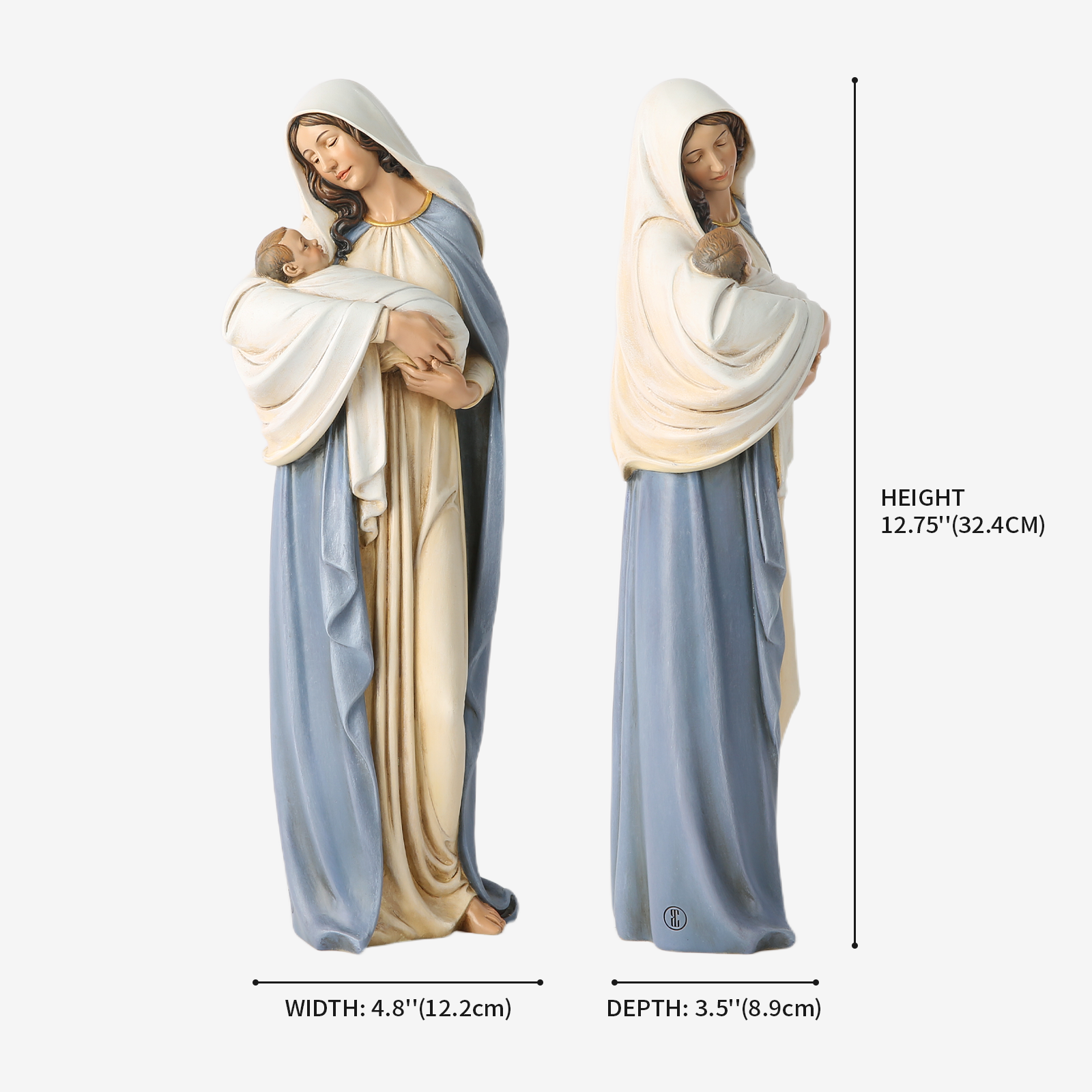 BC Catholic Madonna with Child Statue-Renaissance