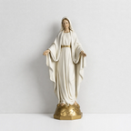 BC Catholic White & Gold Our Lady of Grace Statue-Renaissance