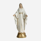 BC Catholic White & Gold Our Lady of Grace Statue-Renaissance