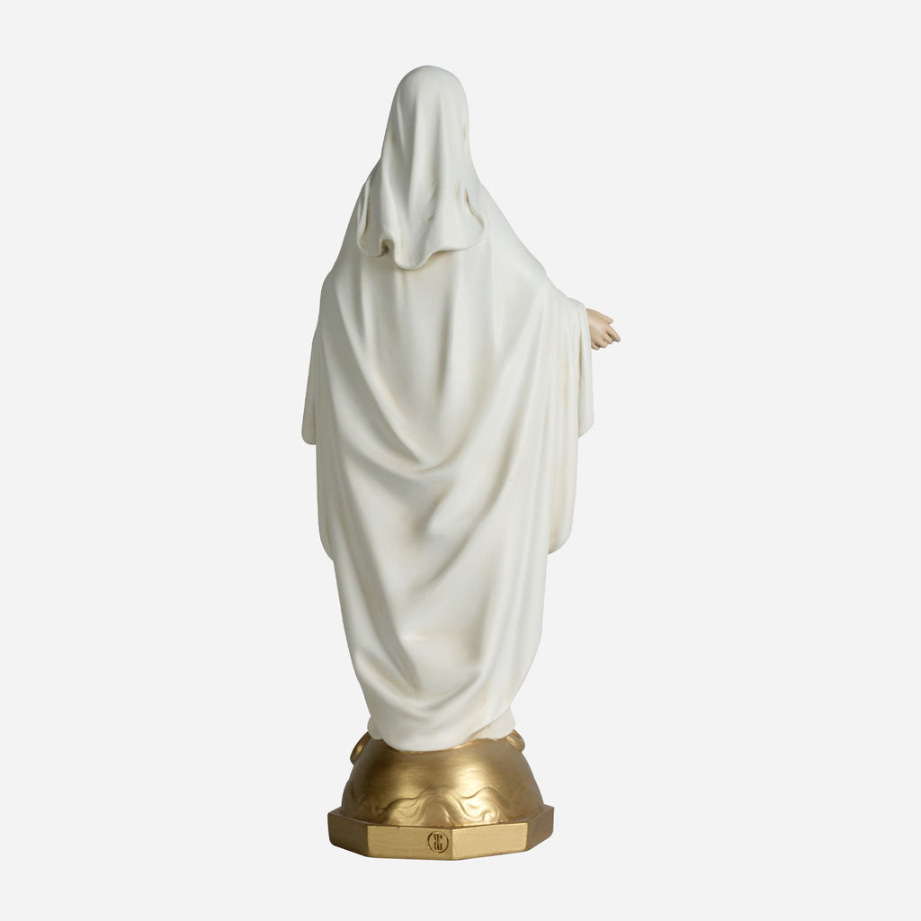 BC Catholic White & Gold Our Lady of Grace Statue-Renaissance