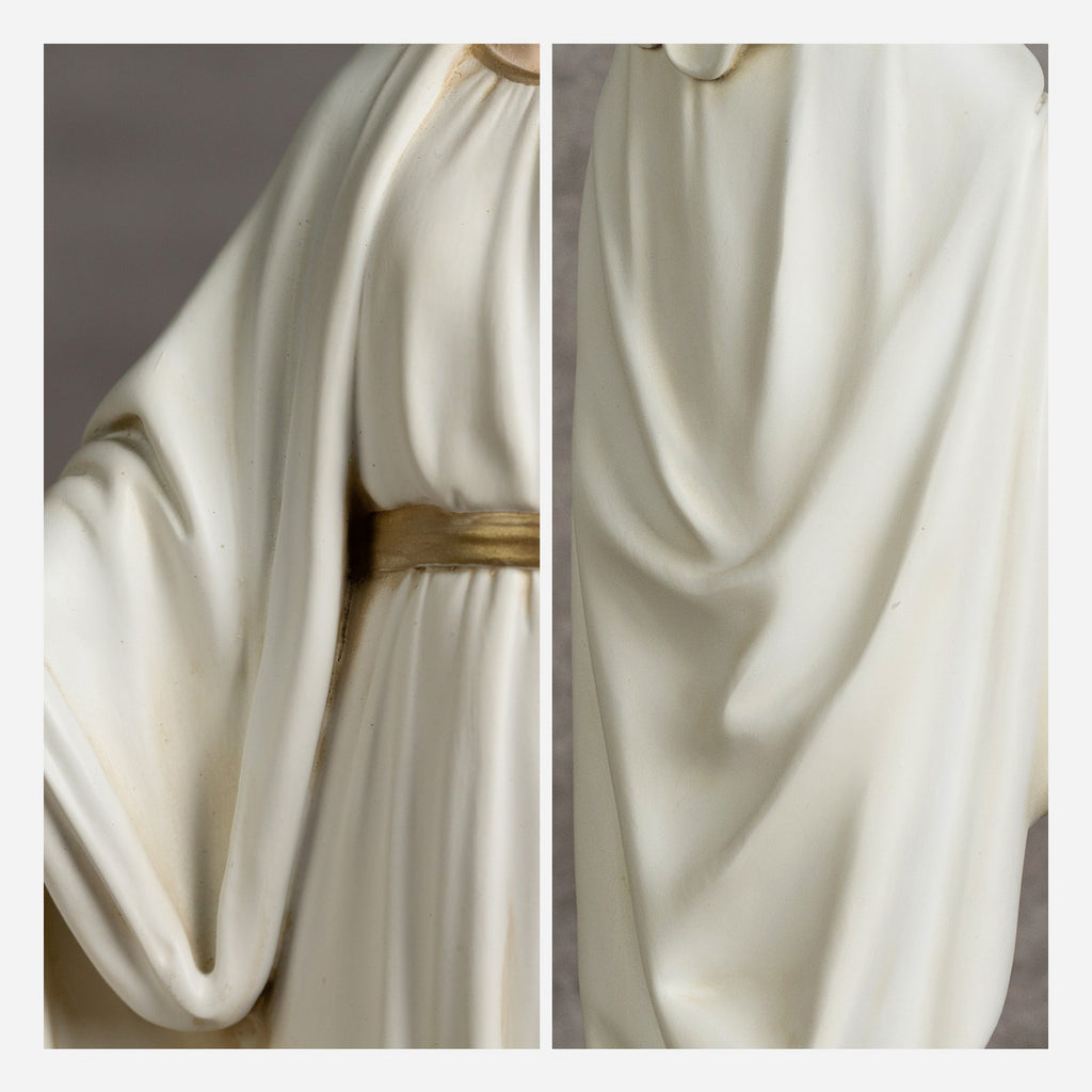 BC Catholic White & Gold Our Lady of Grace Statue-Renaissance