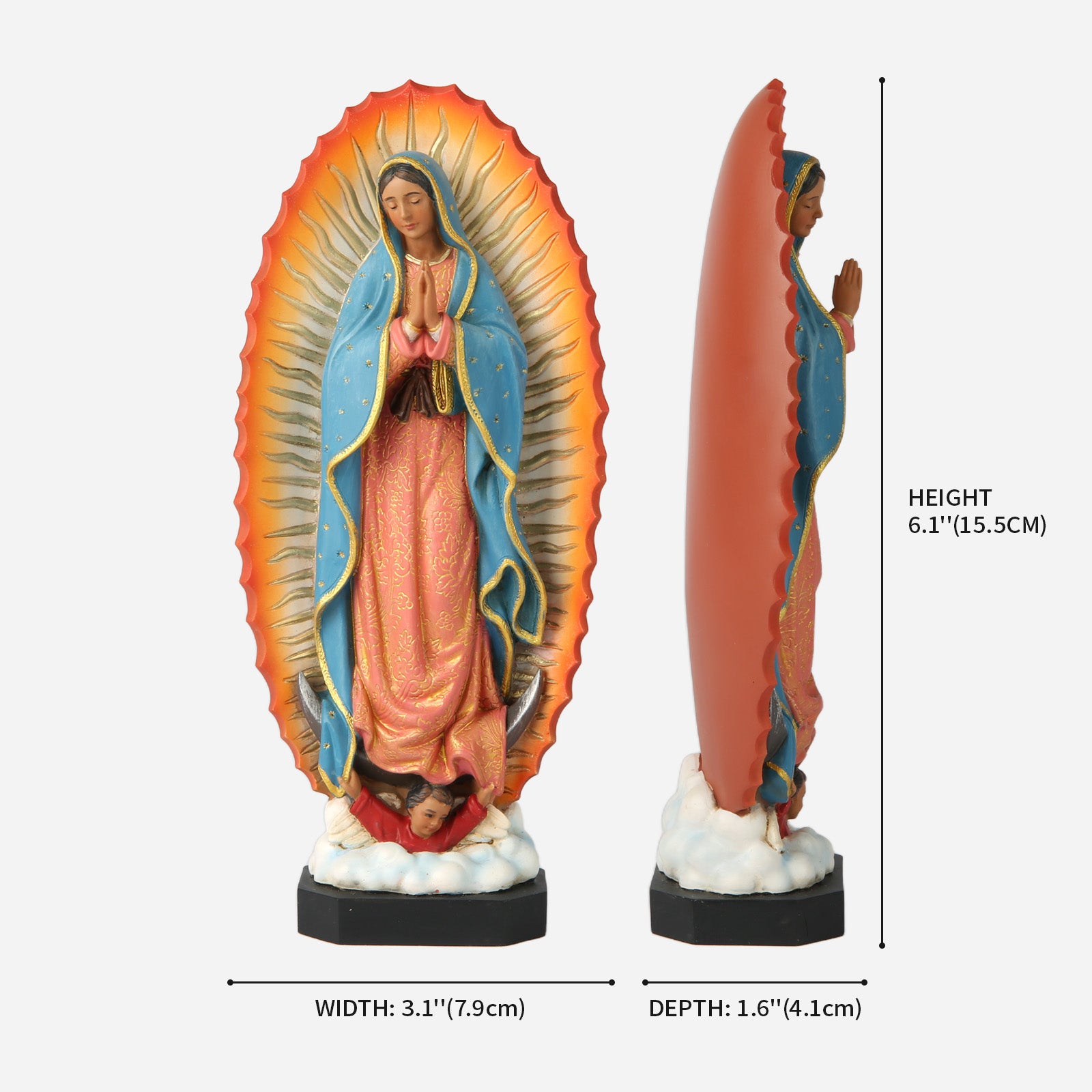 BC Catholic Our Lady of Guadalupe Statue-Renaissance
