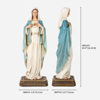 BC Catholic Immaculate Heart Mary Statue-with Case Base