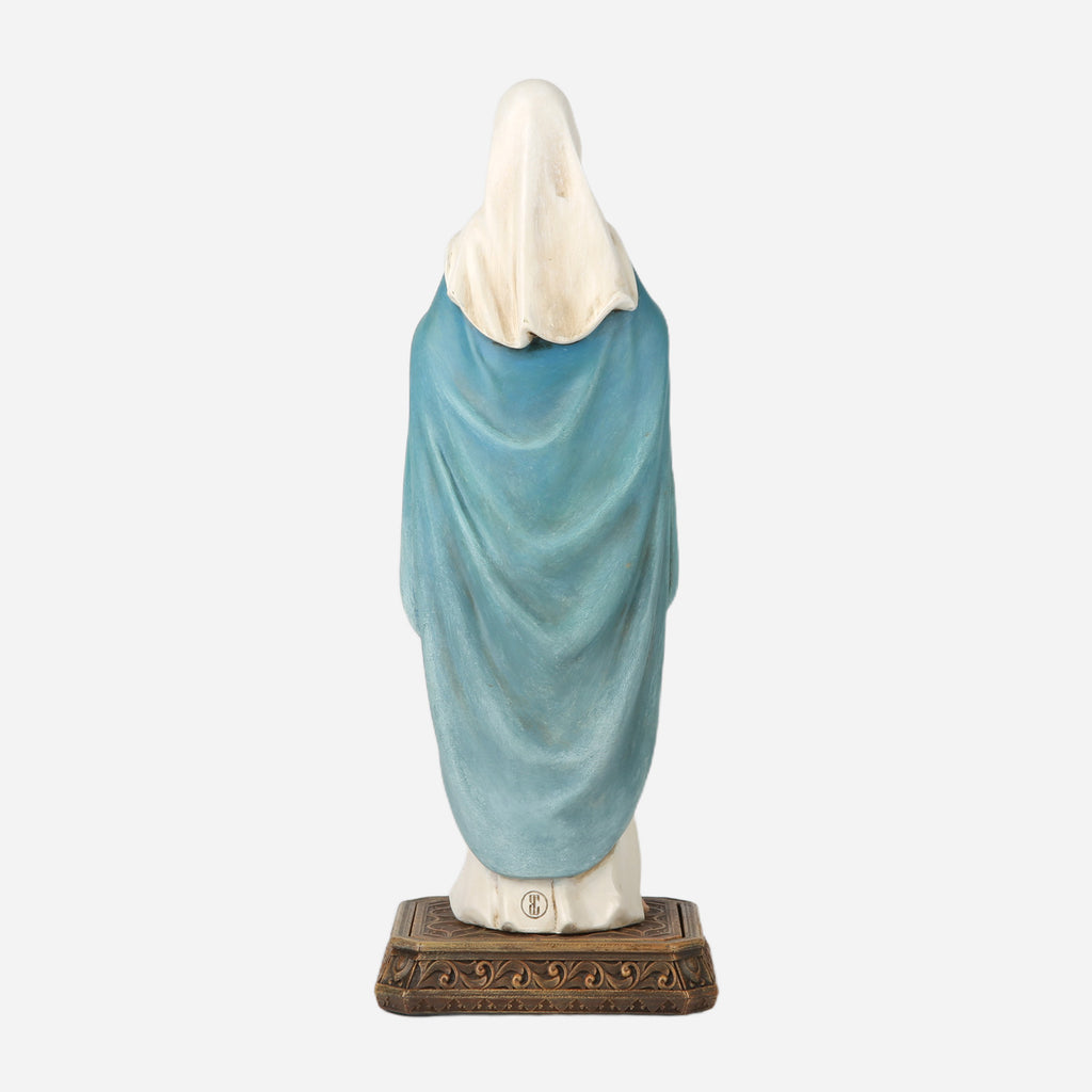 BC Catholic Immaculate Heart Mary Statue-with Case Base
