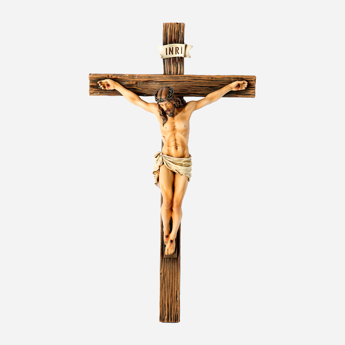 BC BUILDCLASSIC Catholic Jesus Crucifix Wall Cross-Handcrafted Religious Statue | Inspirational Religious Gift | 10"/14”/20”