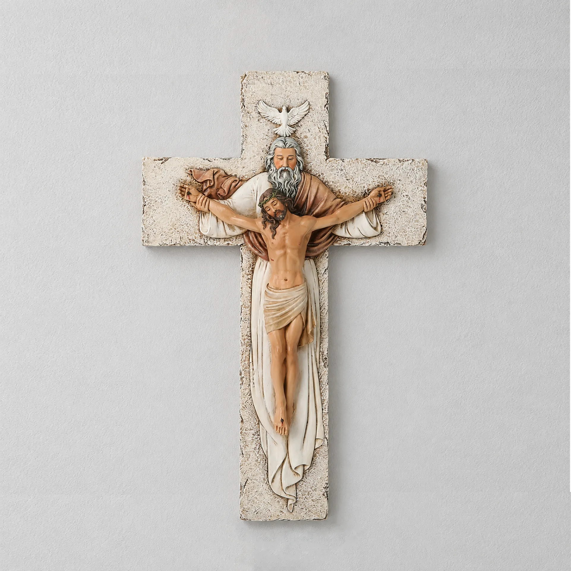 BC Catholic Holy Trinity  Wall Crucifix-Renaissance