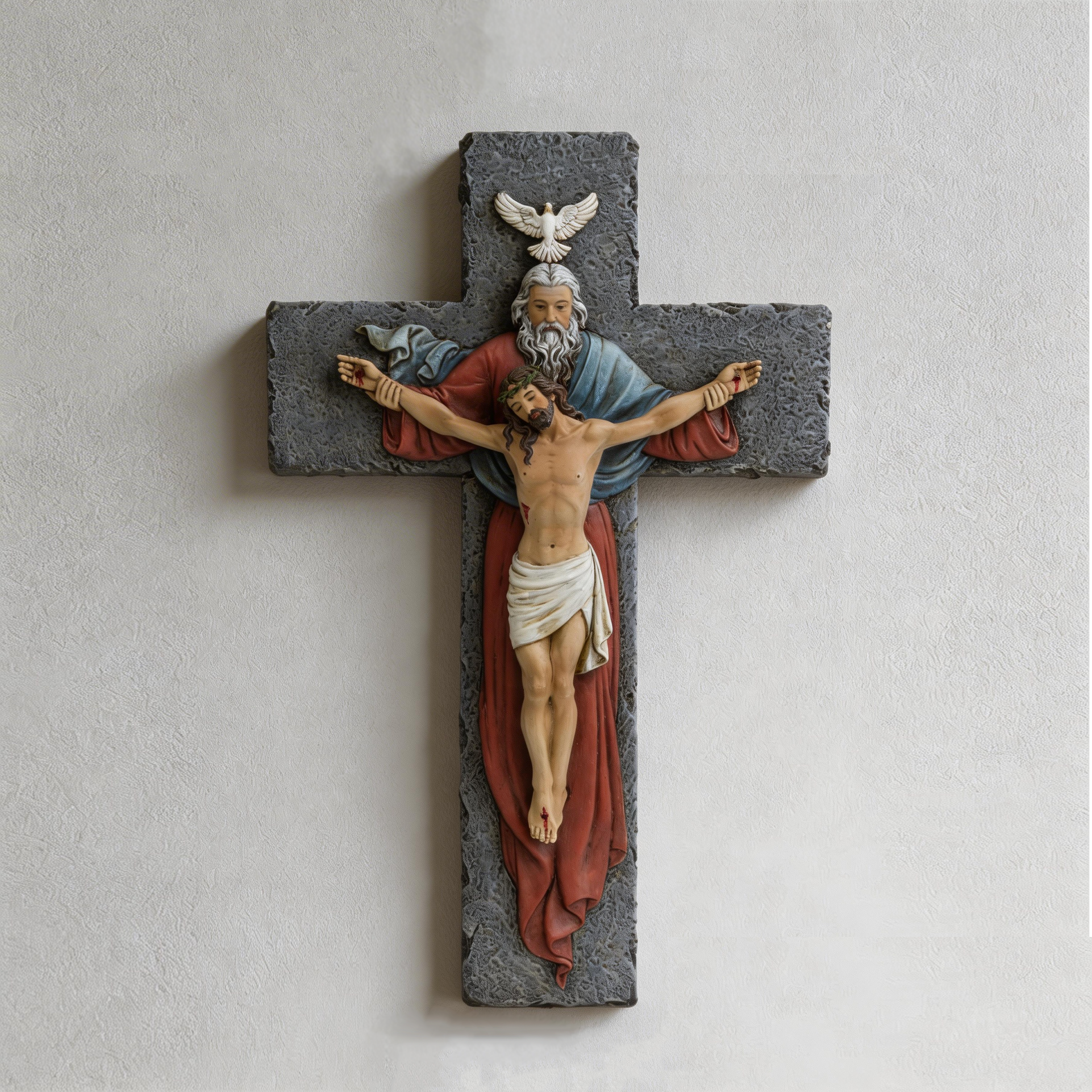 BC Catholic Holy Trinity Wall Crucifix-Renaissance