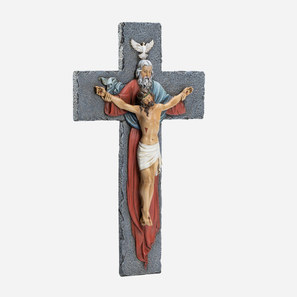 BC Catholic Holy Trinity  Wall Crucifix-Renaissance