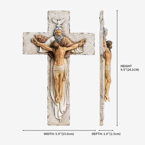 BC Catholic Holy Trinity  Wall Crucifix-Inspirational decor