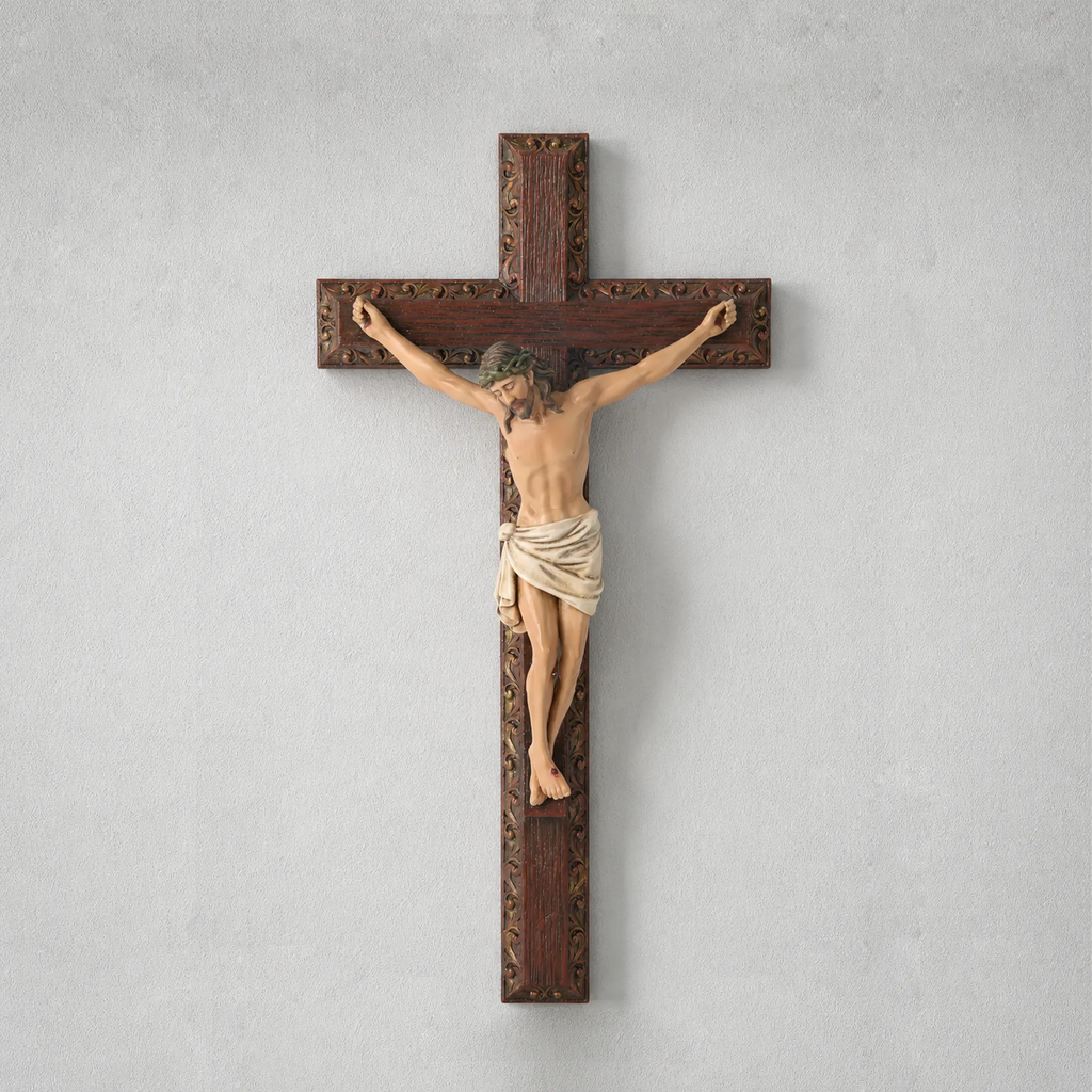 BC Catholic Crucifix Wall Cross-Renaissance