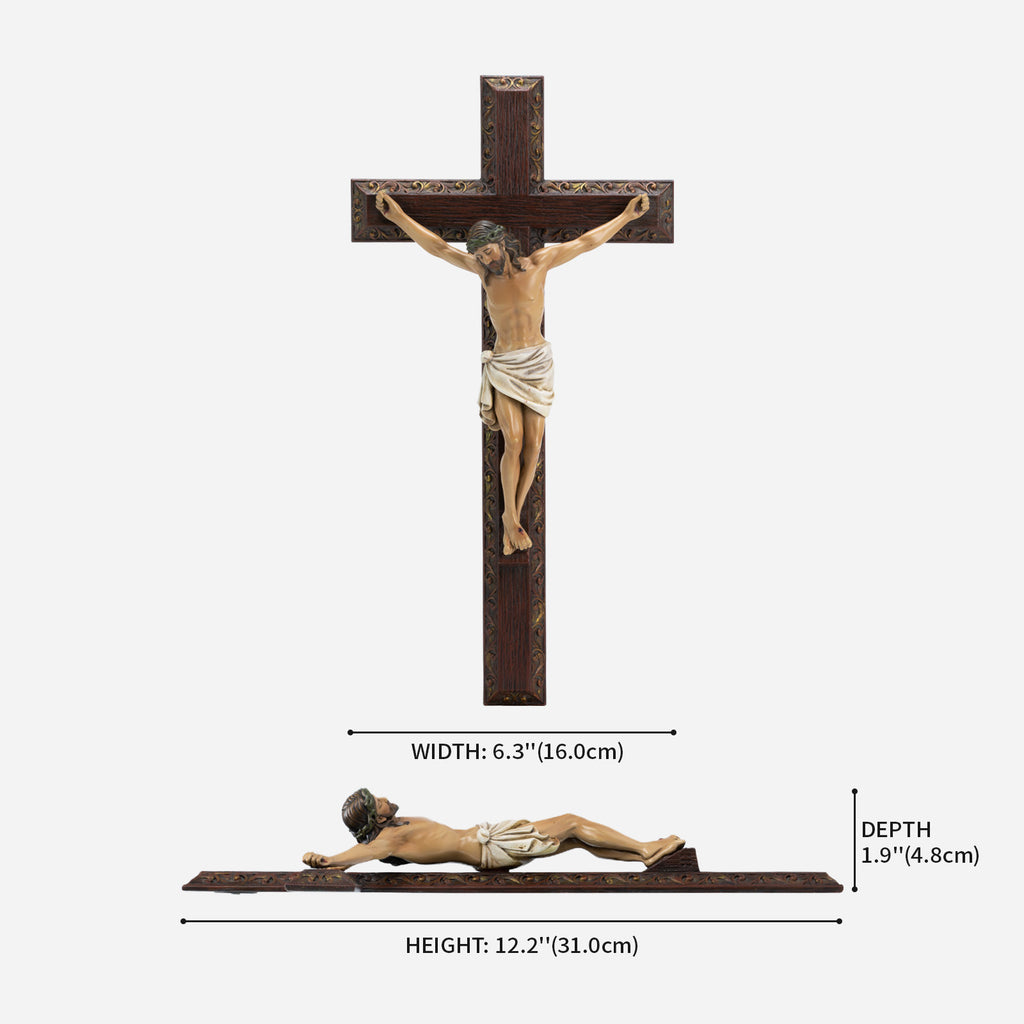 BC Catholic Crucifix Wall Cross-Renaissance