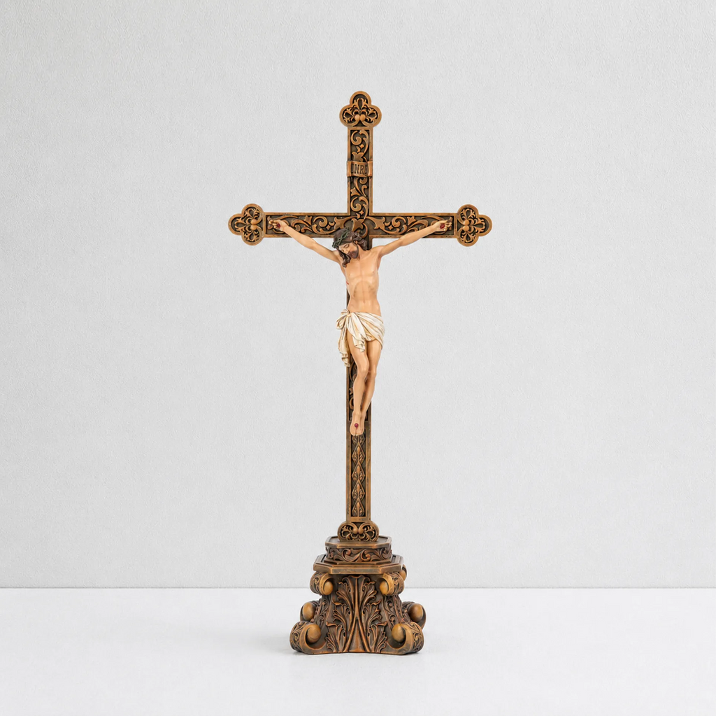 BC Catholic Standing Crucifix for Altar-Renaissance