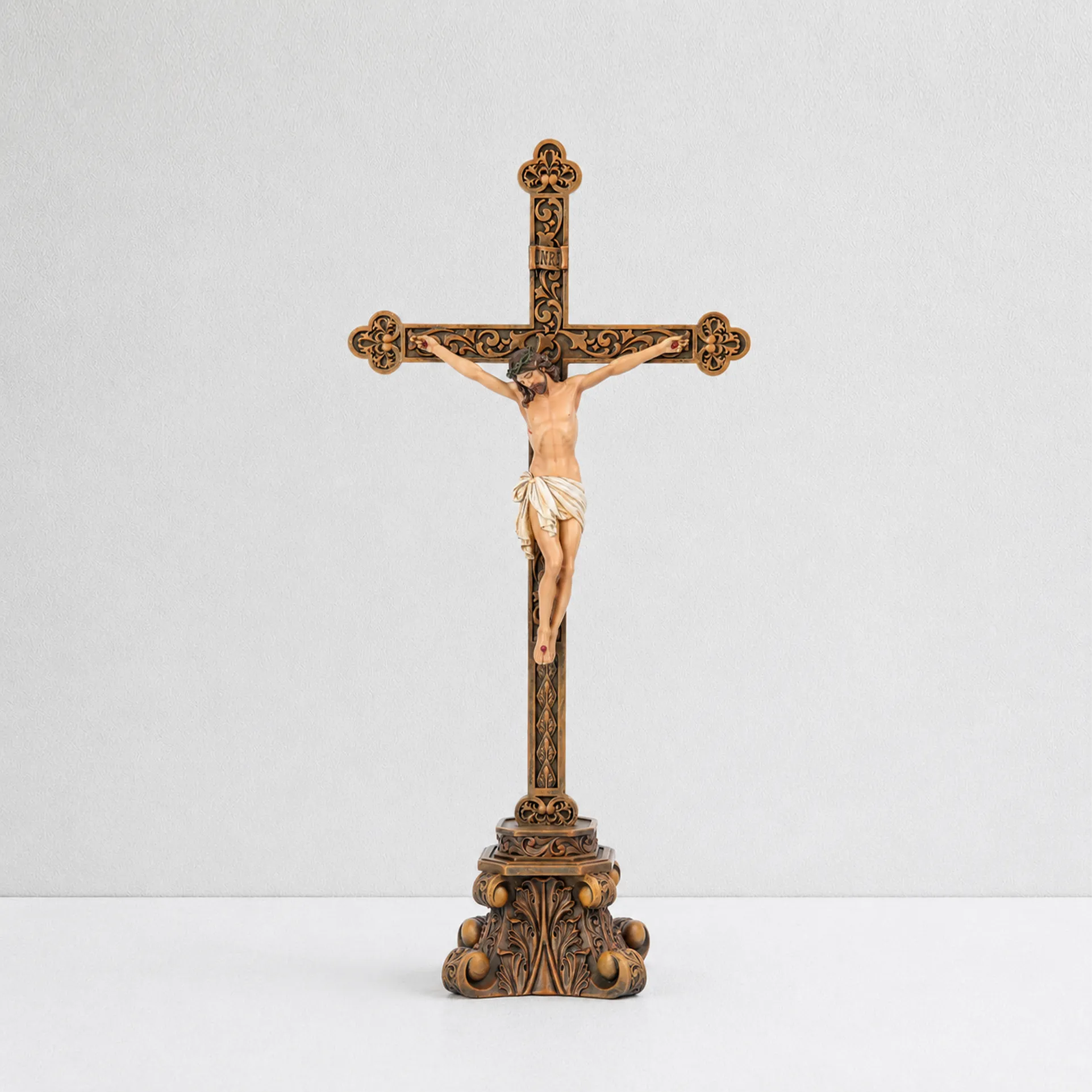BC Catholic Standing Crucifix for Altar-Renaissance