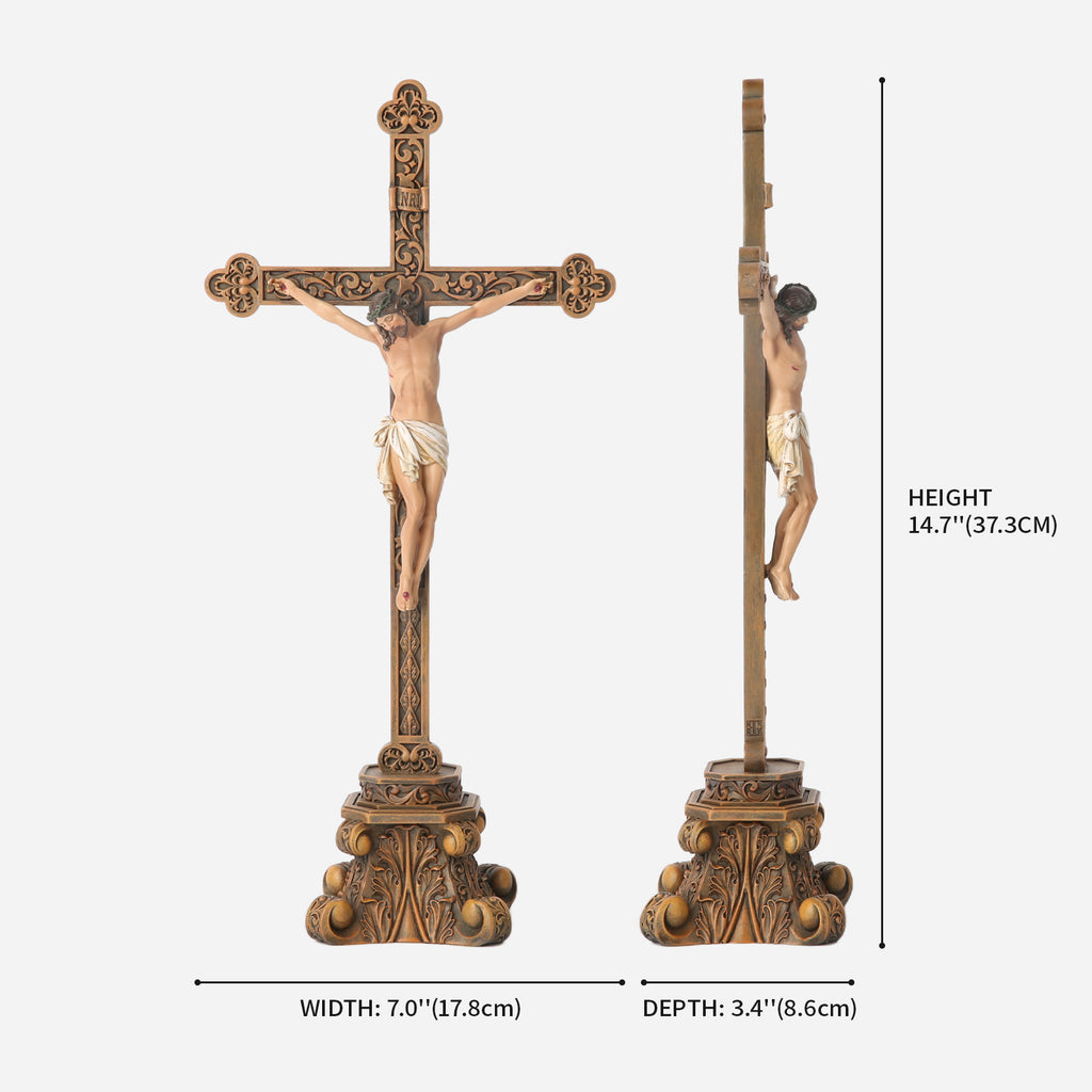 BC Catholic Standing Crucifix for Altar-Renaissance