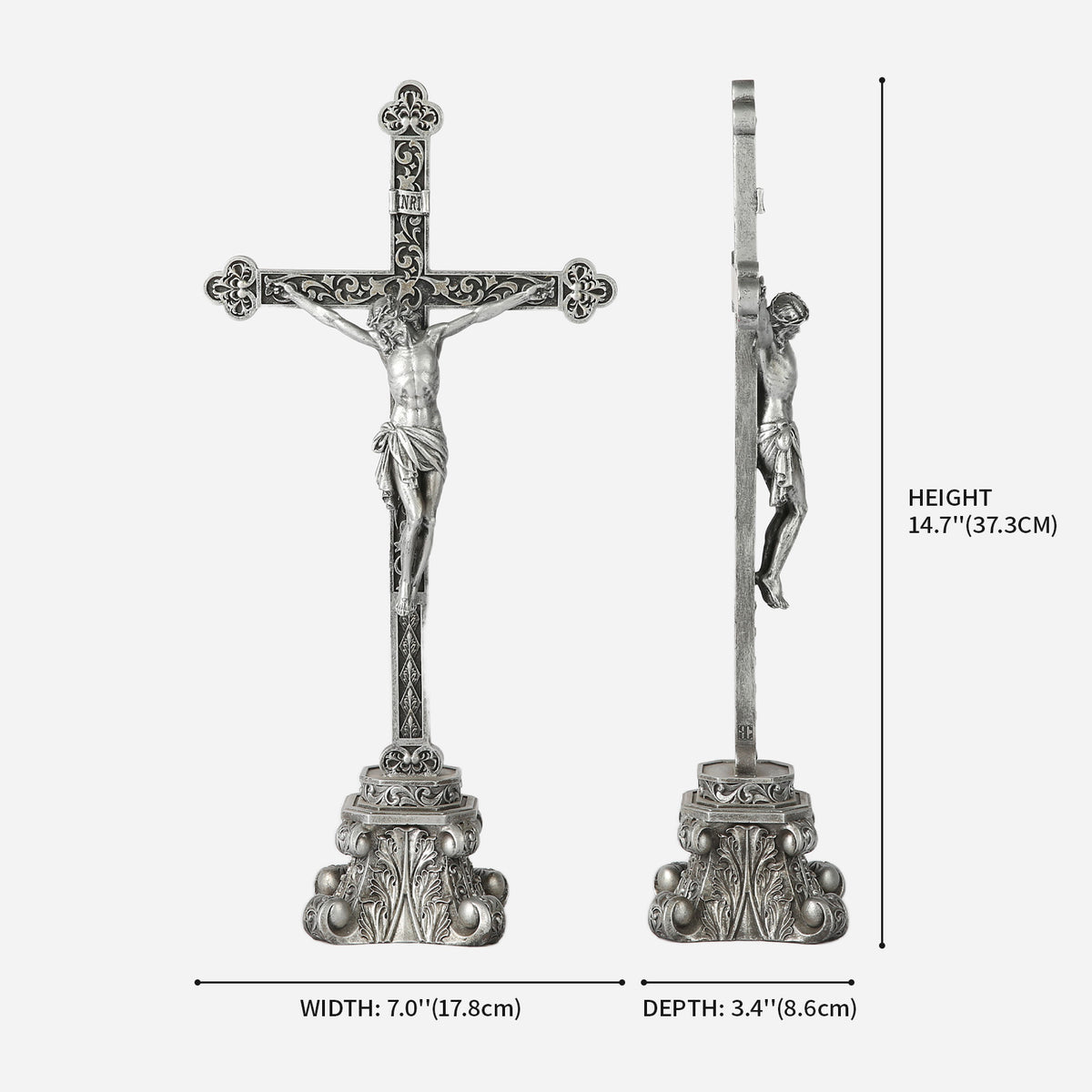 BC Catholic Standing Crucifix for Altar-Renaissance