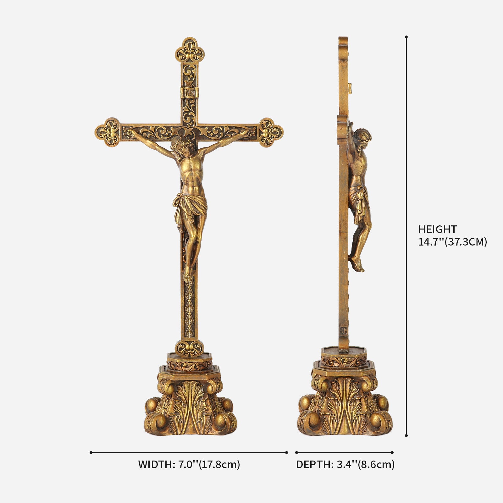 BC Catholic Standing Crucifix for Altar-Renaissance