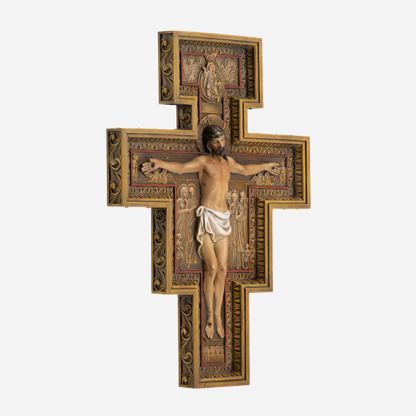 BC Catholic San Damiano Wall Crucifix-Renaissance