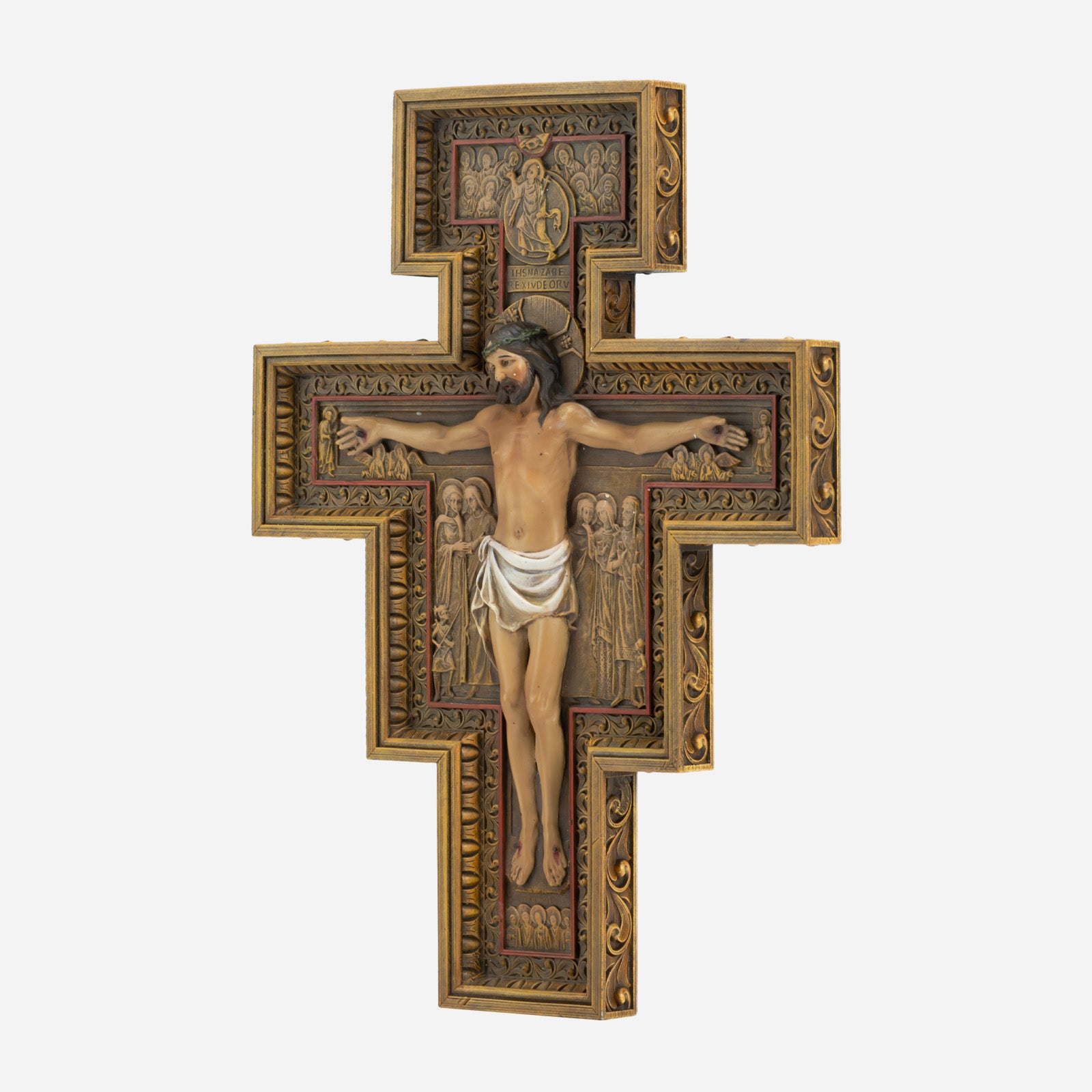 BC Catholic San Damiano Wall Crucifix-Renaissance