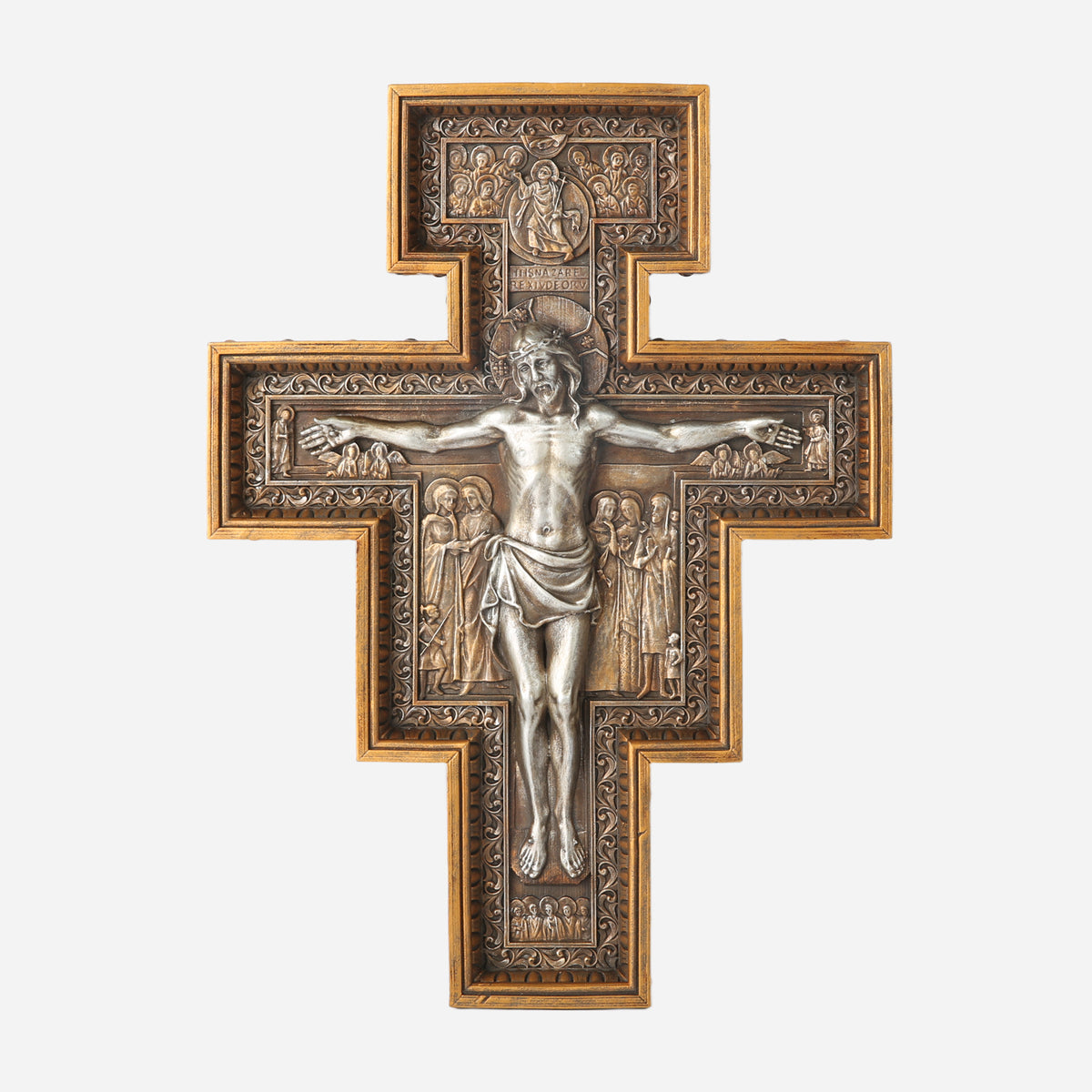 BC Catholic San Damiano Wall Crucifix-Renaissance