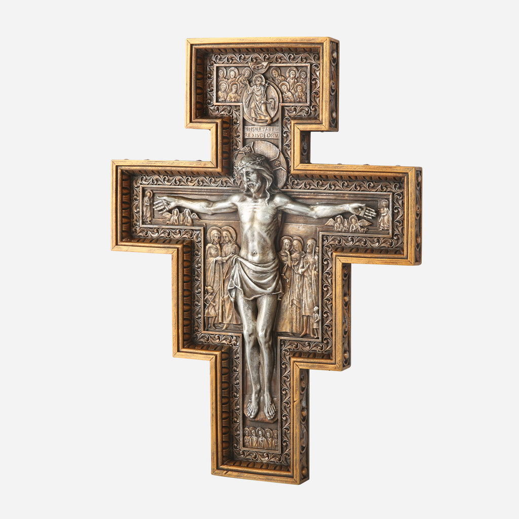 BC Catholic San Damiano Wall Crucifix-Renaissance