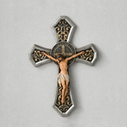 BC Catholic Saint Benedict Ornate Wall Crucifix-Renaissance