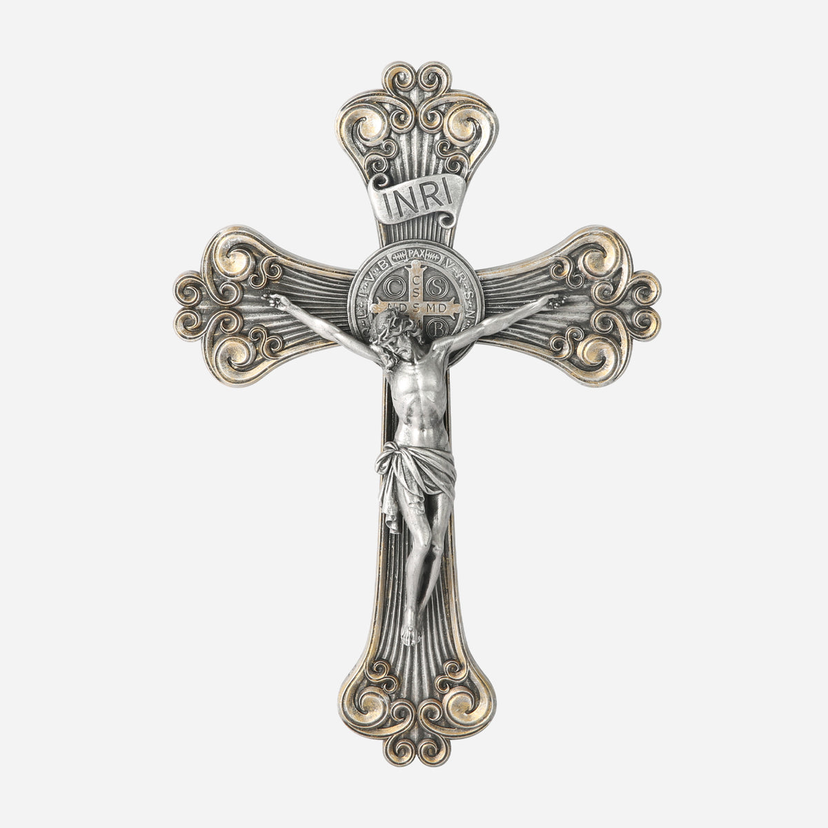 BC Catholic St Benedict Wall Crucifix-Inspirational decor