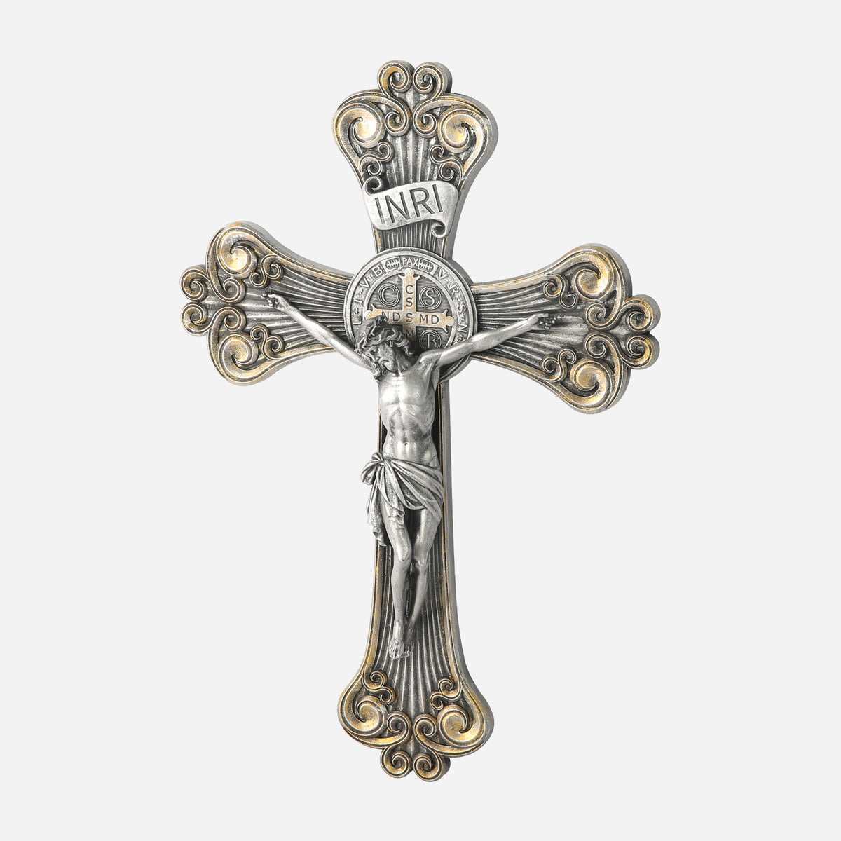 BC Catholic St Benedict Wall Crucifix-Inspirational decor
