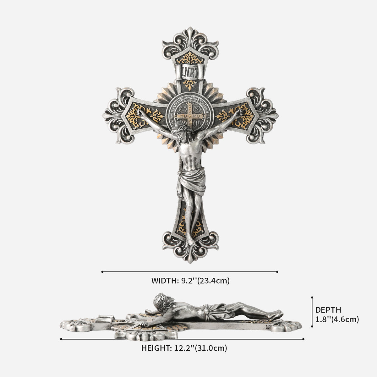 BC Katholisches Benediktiner Wandkreuz – Renaissance
