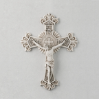 BC Catholic St Benedict Wall Crucifix-Renaissance