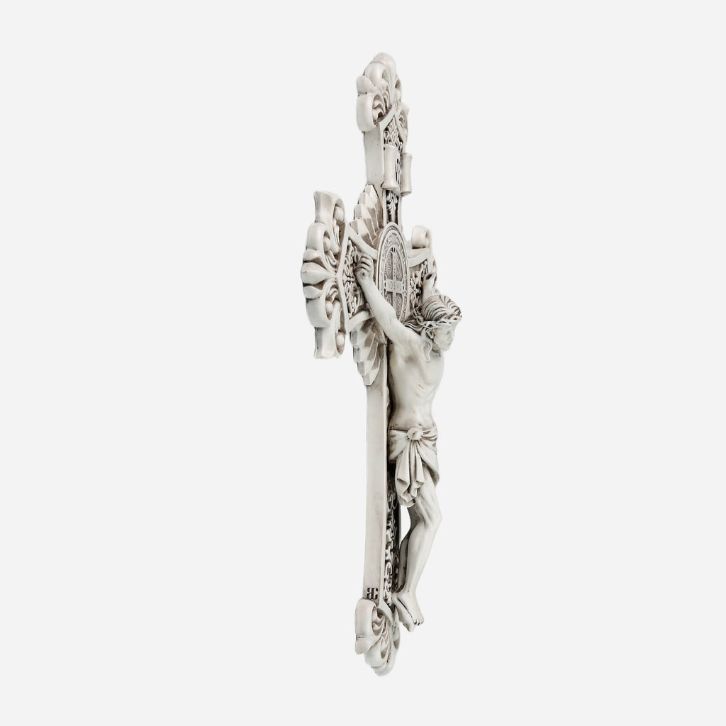 BC Catholic St Benedict Wall Crucifix-Renaissance